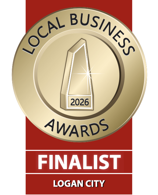 Logan City Local Business Awards 2026 Finalist badge awarded to FB Dental Yarrabilba